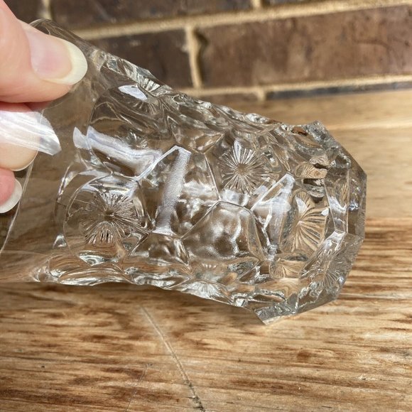 2 Fostoria Old English No. 1460 Tumblers Rocks Glasses Honeycomb and Stars 1906 - Picture 6 of 8